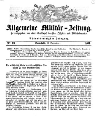 Allgemeine Militär-Zeitung Samstag 12. September 1863