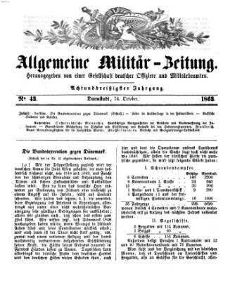 Allgemeine Militär-Zeitung Samstag 24. Oktober 1863