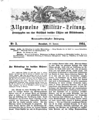 Allgemeine Militär-Zeitung Mittwoch 20. Januar 1864