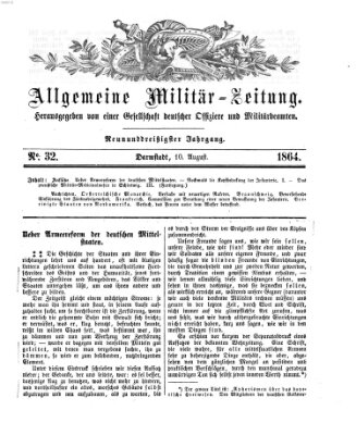 Allgemeine Militär-Zeitung Mittwoch 10. August 1864