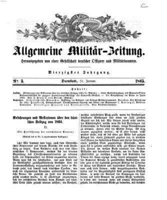 Allgemeine Militär-Zeitung Dienstag 31. Januar 1865