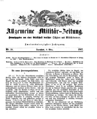 Allgemeine Militär-Zeitung Samstag 9. März 1867