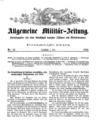 Allgemeine Militär-Zeitung Samstag 8. Mai 1869