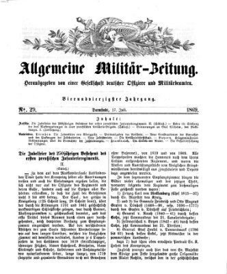 Allgemeine Militär-Zeitung Samstag 17. Juli 1869