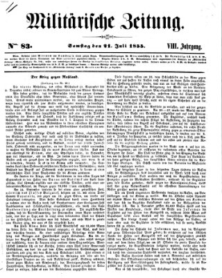 Militärische Zeitung (Militär-Zeitung) Samstag 21. Juli 1855