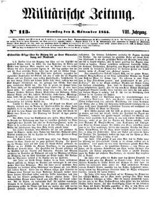 Militärische Zeitung (Militär-Zeitung) Samstag 3. November 1855