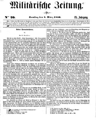 Militärische Zeitung (Militär-Zeitung) Samstag 8. März 1856