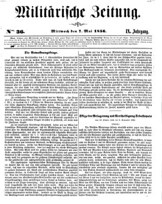 Militärische Zeitung (Militär-Zeitung) Mittwoch 7. Mai 1856