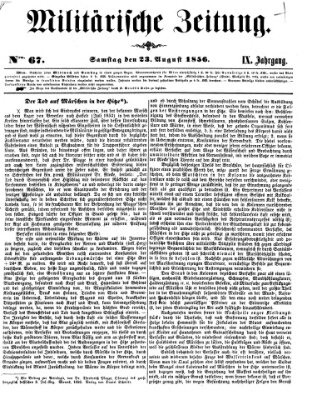 Militärische Zeitung (Militär-Zeitung) Samstag 23. August 1856