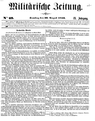 Militärische Zeitung (Militär-Zeitung) Samstag 30. August 1856