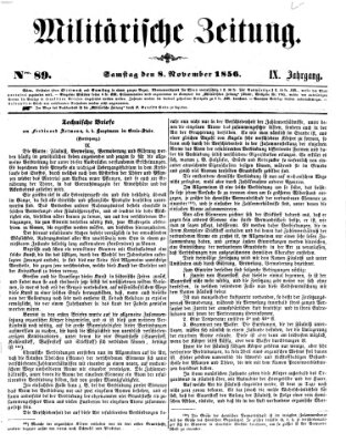Militärische Zeitung (Militär-Zeitung) Samstag 8. November 1856