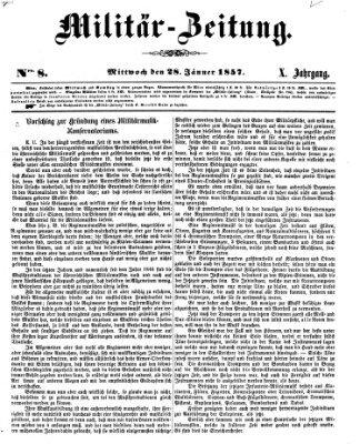 Militär-Zeitung Mittwoch 28. Januar 1857