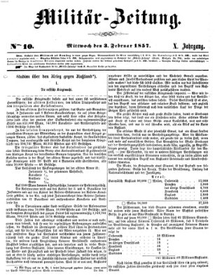 Militär-Zeitung Dienstag 3. Februar 1857
