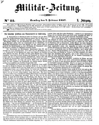 Militär-Zeitung Samstag 7. Februar 1857