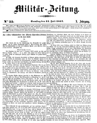 Militär-Zeitung Samstag 11. Juli 1857