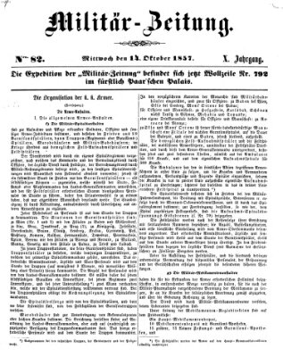 Militär-Zeitung Mittwoch 14. Oktober 1857