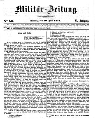 Militär-Zeitung Samstag 10. Juli 1858