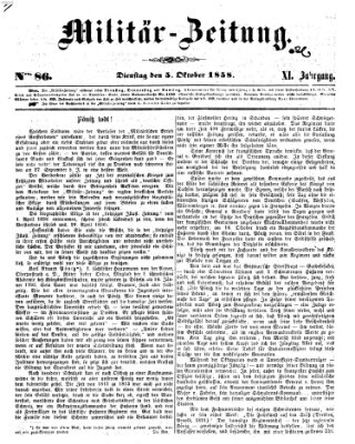 Militär-Zeitung Dienstag 5. Oktober 1858