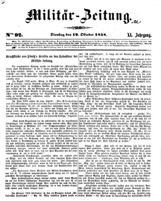 Militär-Zeitung Dienstag 19. Oktober 1858