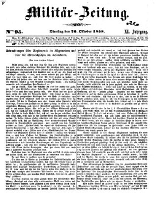 Militär-Zeitung Dienstag 26. Oktober 1858