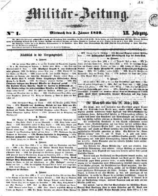 Militär-Zeitung Mittwoch 5. Januar 1859