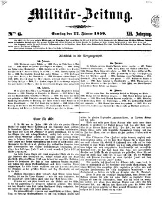 Militär-Zeitung Samstag 22. Januar 1859