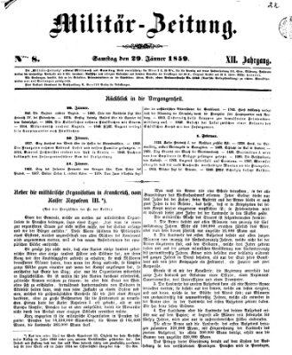 Militär-Zeitung Samstag 29. Januar 1859