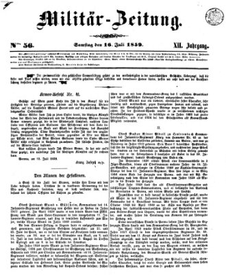 Militär-Zeitung Samstag 16. Juli 1859