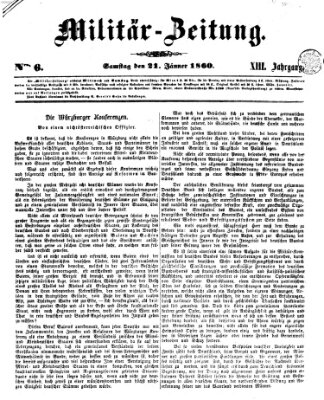 Militär-Zeitung Samstag 21. Januar 1860