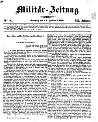 Militär-Zeitung Samstag 28. Januar 1860