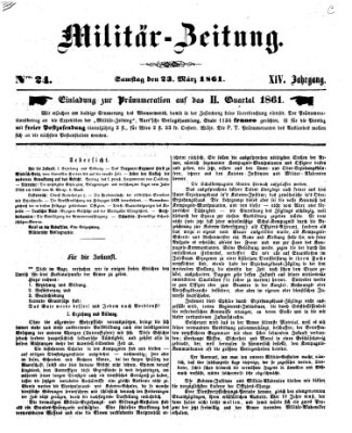 Militär-Zeitung Samstag 23. März 1861