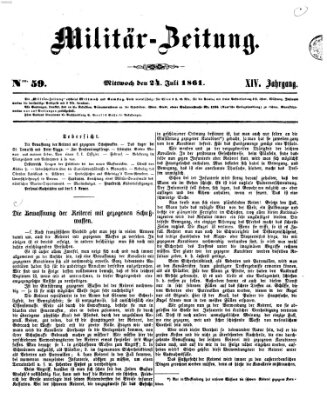 Militär-Zeitung Mittwoch 24. Juli 1861