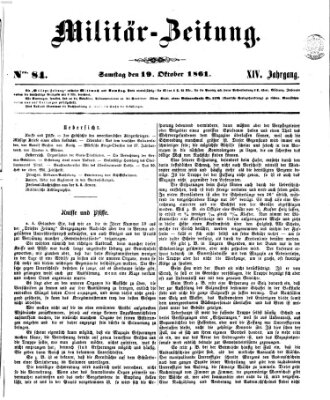 Militär-Zeitung Samstag 19. Oktober 1861