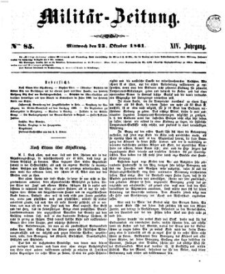 Militär-Zeitung Mittwoch 23. Oktober 1861