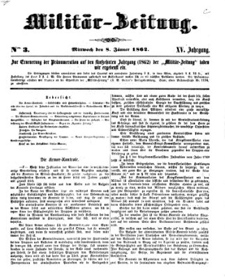 Militär-Zeitung Mittwoch 8. Januar 1862