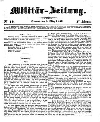 Militär-Zeitung Mittwoch 5. März 1862