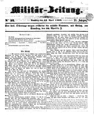 Militär-Zeitung Samstag 19. April 1862