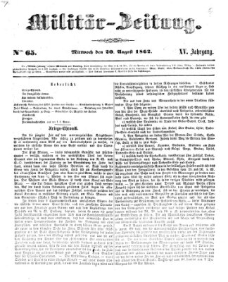 Militär-Zeitung Mittwoch 20. August 1862