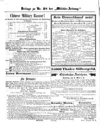 Militär-Zeitung Mittwoch 8. April 1863