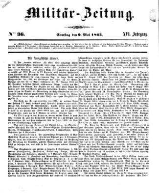 Militär-Zeitung Samstag 9. Mai 1863
