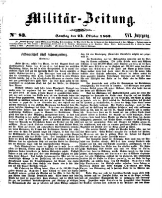 Militär-Zeitung Samstag 24. Oktober 1863
