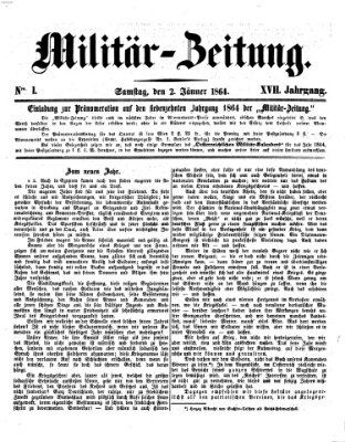 Militär-Zeitung Samstag 2. Januar 1864