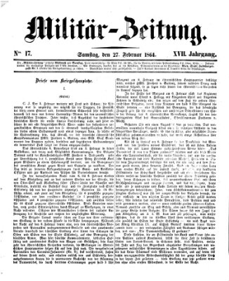 Militär-Zeitung Samstag 27. Februar 1864