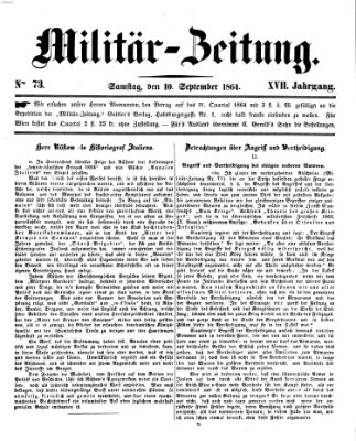 Militär-Zeitung Samstag 10. September 1864