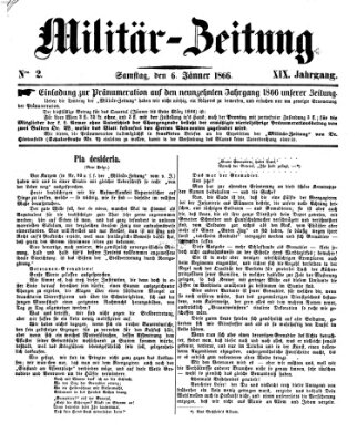 Militär-Zeitung Samstag 6. Januar 1866