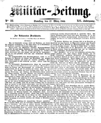 Militär-Zeitung Samstag 17. März 1866