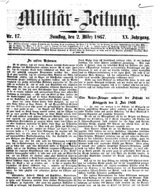 Militär-Zeitung Samstag 2. März 1867