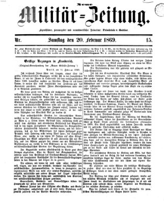 Neue Militär-Zeitung (Militär-Zeitung) Samstag 20. Februar 1869