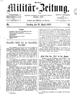 Neue Militär-Zeitung (Militär-Zeitung) Samstag 10. April 1869