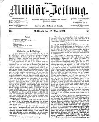 Neue Militär-Zeitung (Militär-Zeitung) Mittwoch 12. Mai 1869